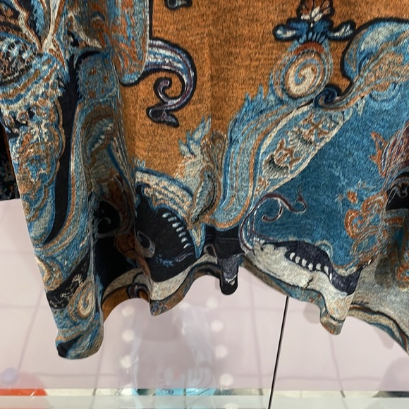 NWT Light weight Turquoise Print Sweater by Clara Sunwoo - Picture 6 of 6